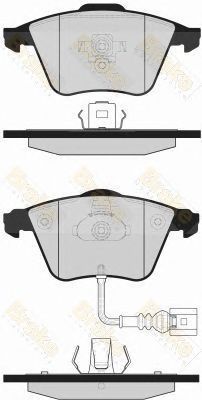 BRAKE ENGINEERING pa1681 -  Комплект тормозных колодок, дисковый тормоз
